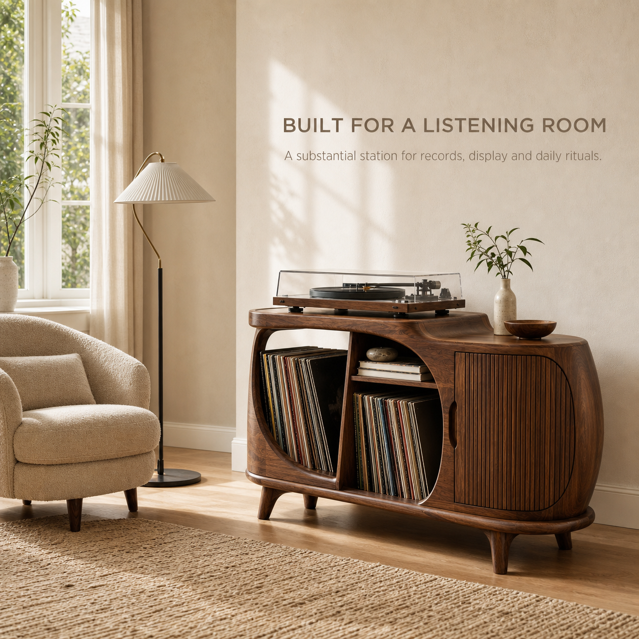 Soren Rounded Record Player Stand - Design 005 - product image 03