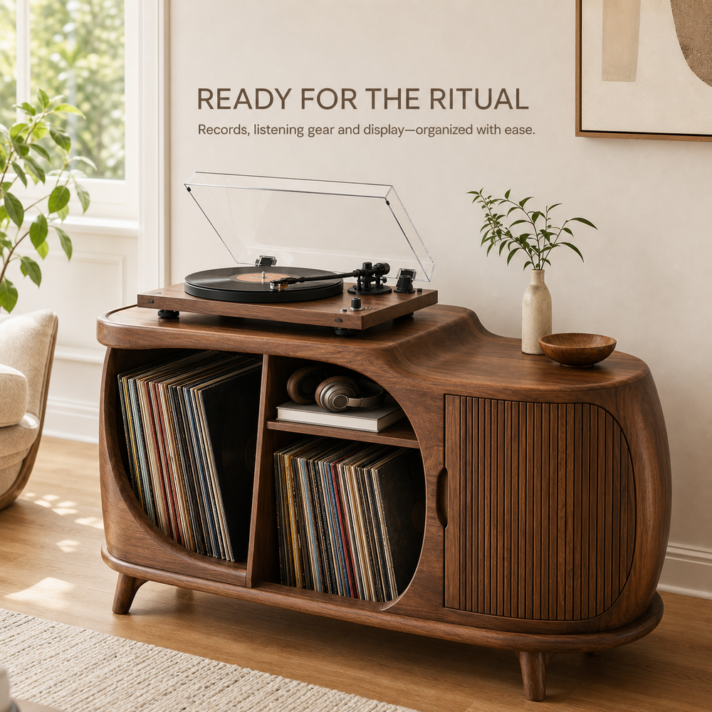 Soren Rounded Record Player Stand - Design 005 - product image 06