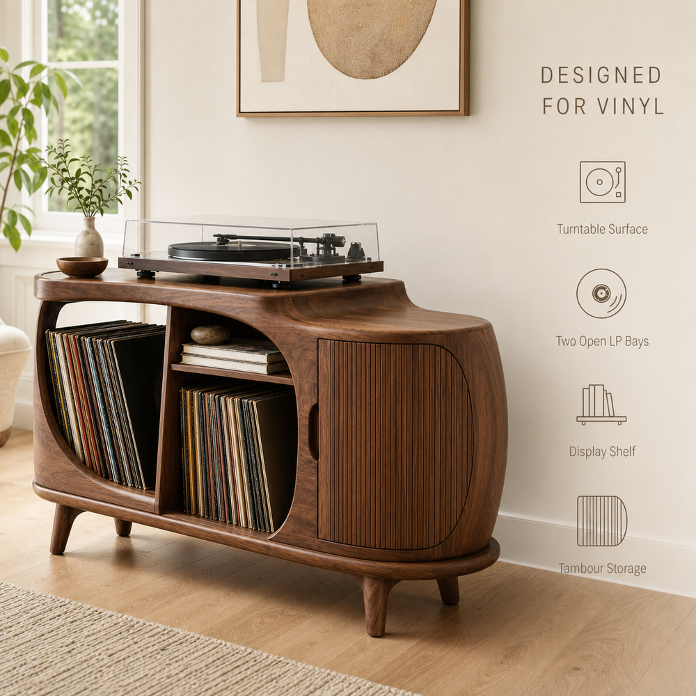 Soren Rounded Record Player Stand - Design 005 - product image 08