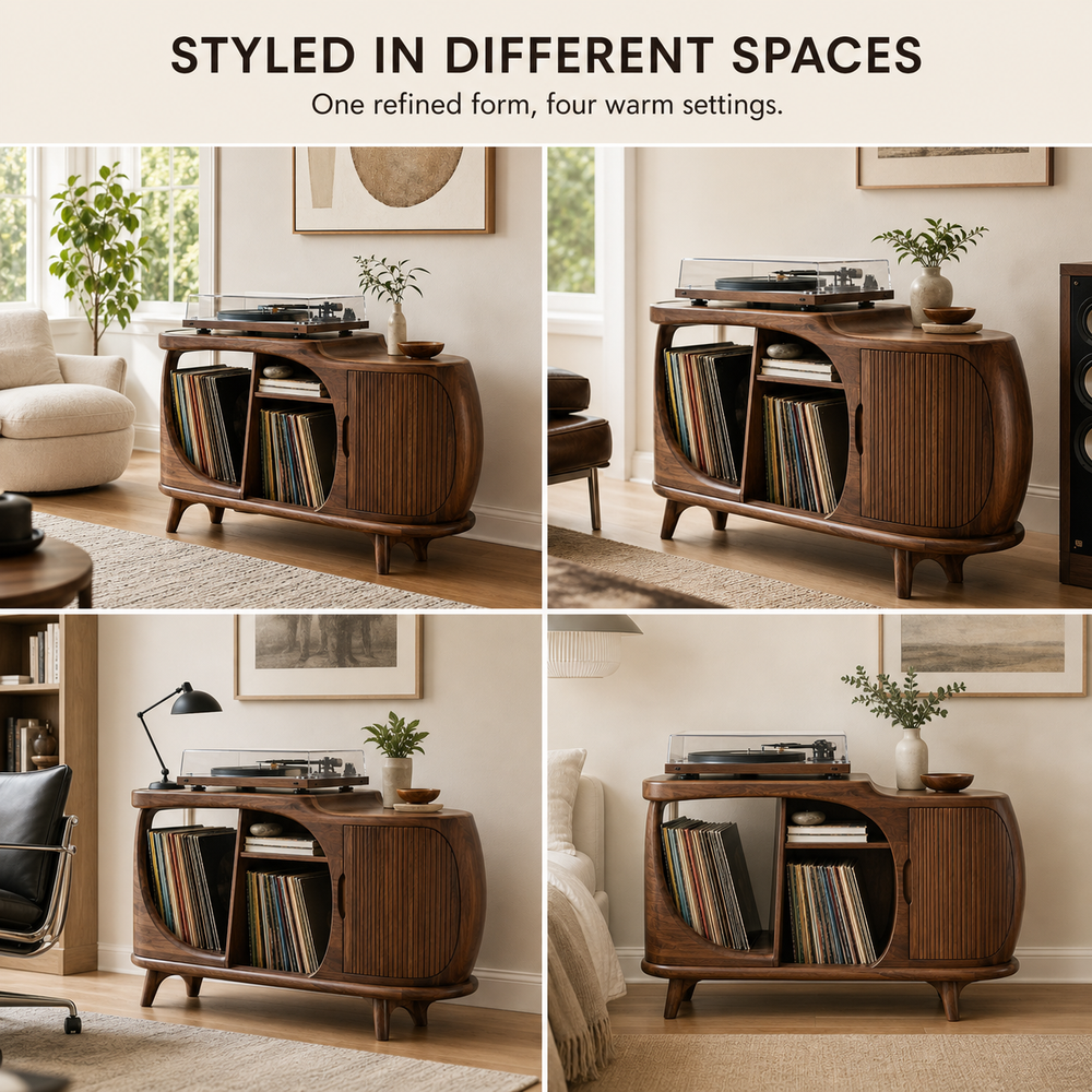 Soren Rounded Record Player Stand - Design 005 - product image 10