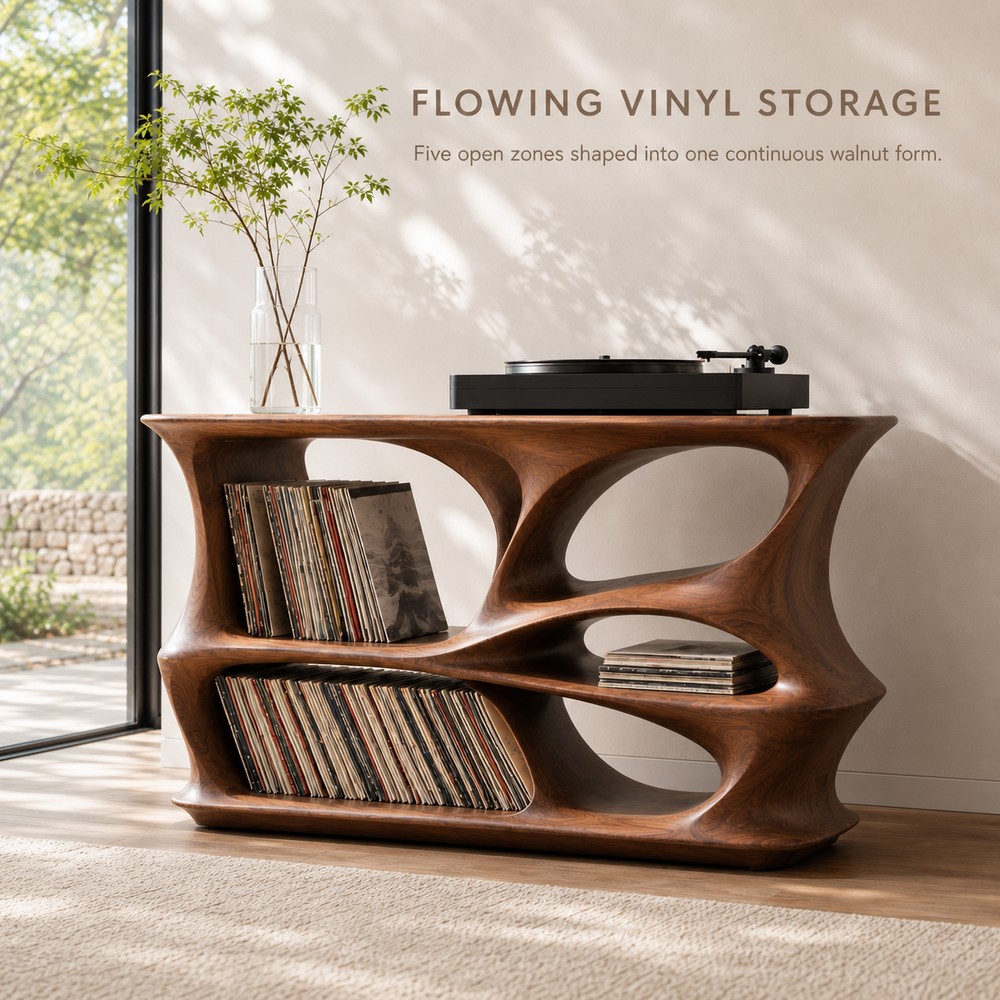 Veyra Soft Curve Record Stand - Design 007 - main view