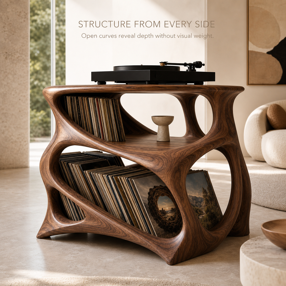 Brielle Sculpted Record Stand - Design 010 - product image 02