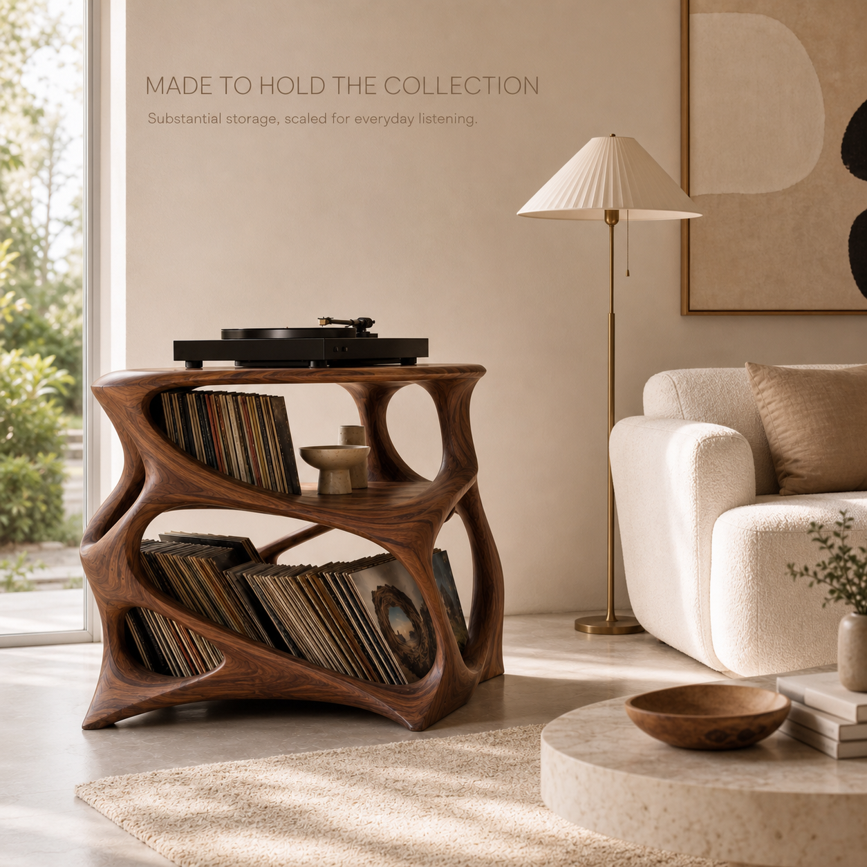 Brielle Sculpted Record Stand - Design 010 - product image 03