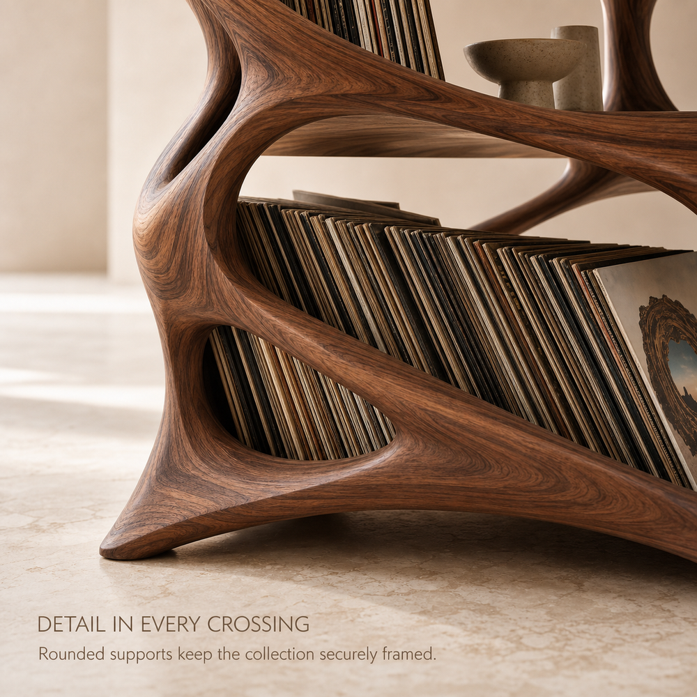 Brielle Sculpted Record Stand - Design 010 - product image 05