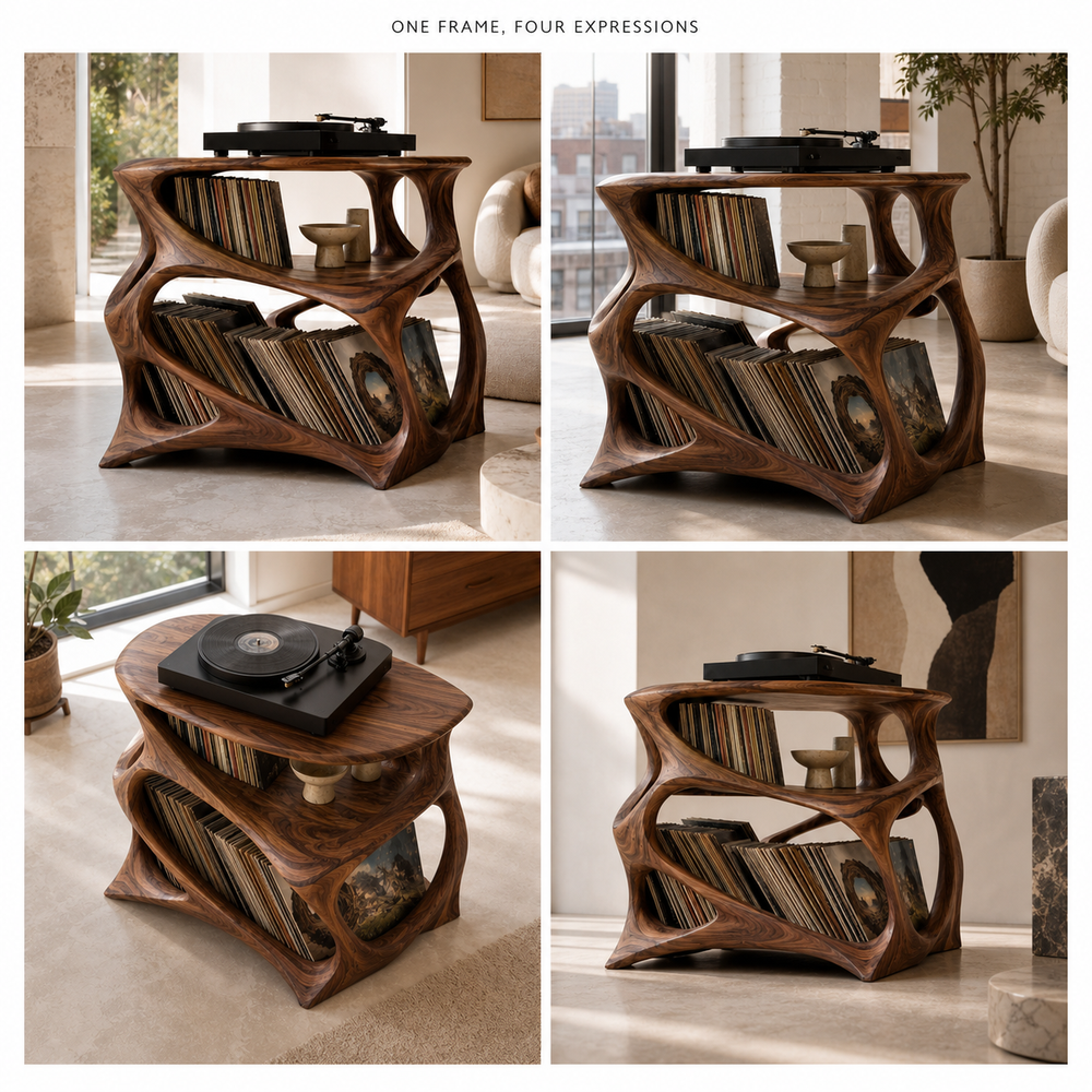 Brielle Sculpted Record Stand - Design 010 - product image 09