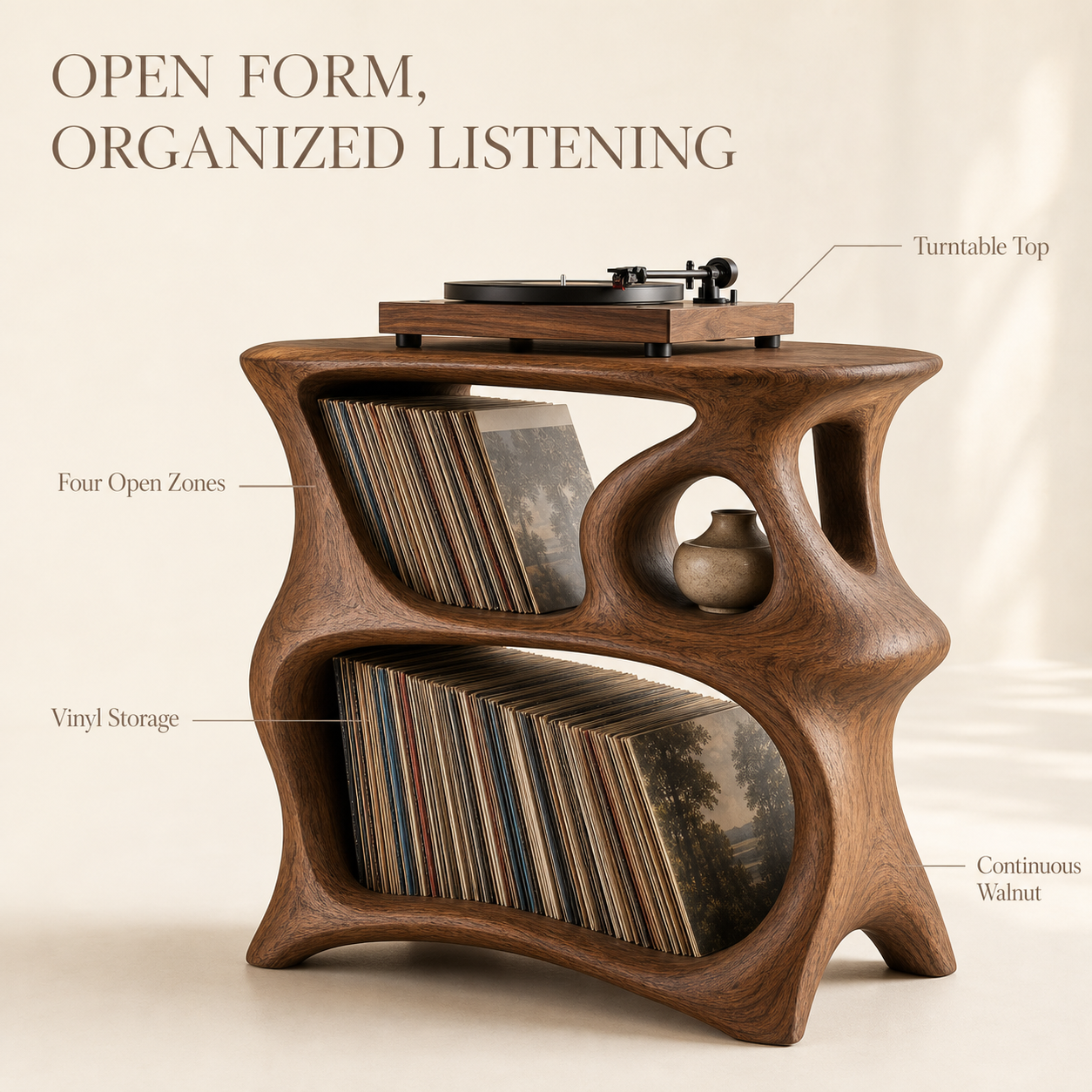 Alden Vinyl Record Player Stand - Design 011 - product image 08