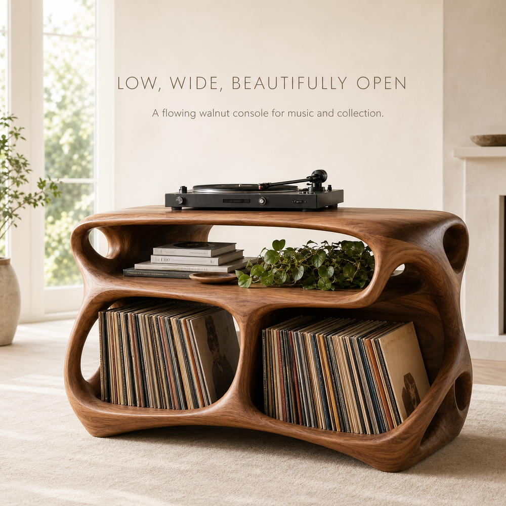 Mira Sculptural Turntable Stand - Design 012 - main view