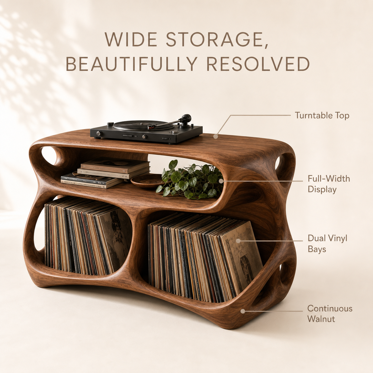 Mira Sculptural Turntable Stand - Design 012 - product image 08