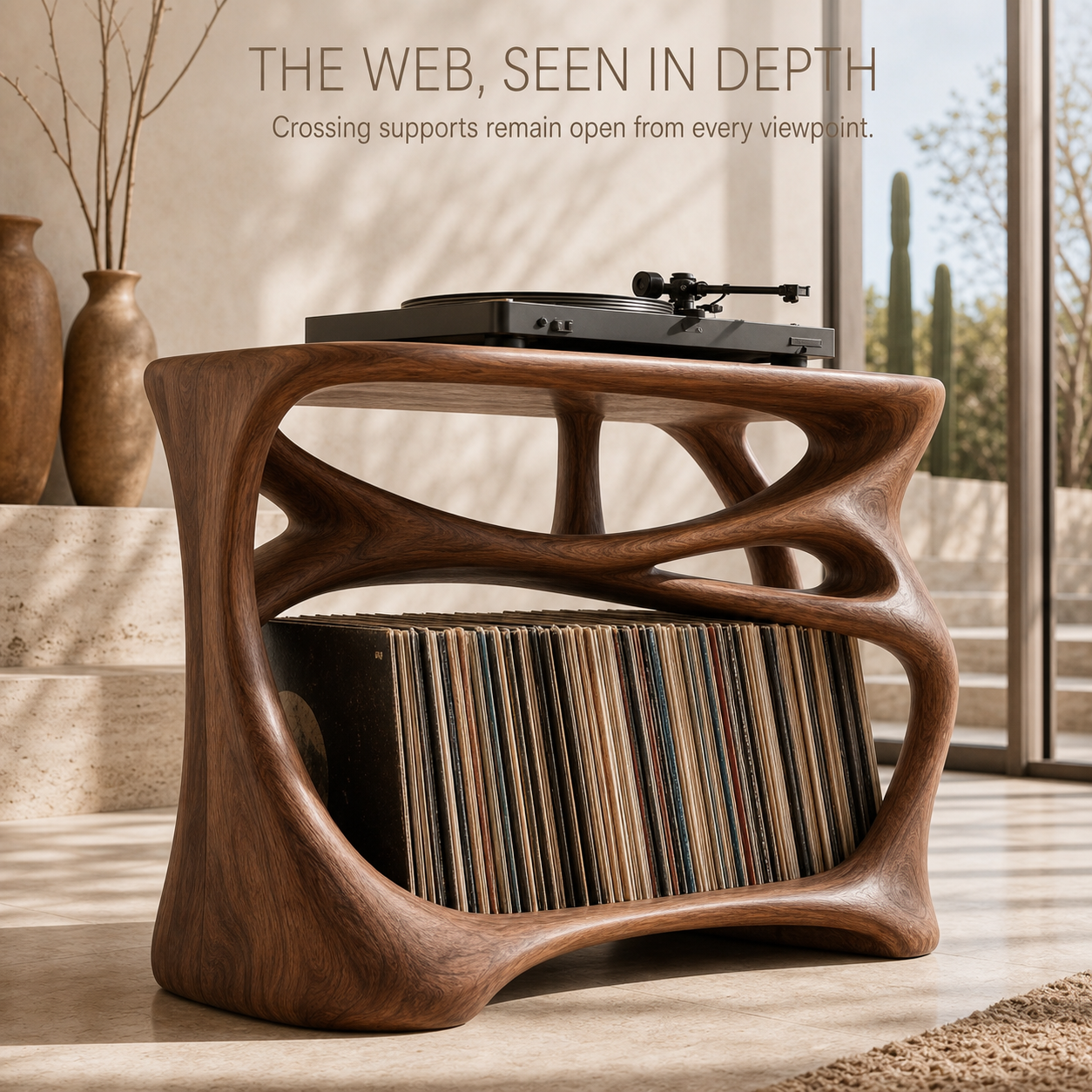 Rowan Hollow Form Record Stand - Design 013 - product image 02