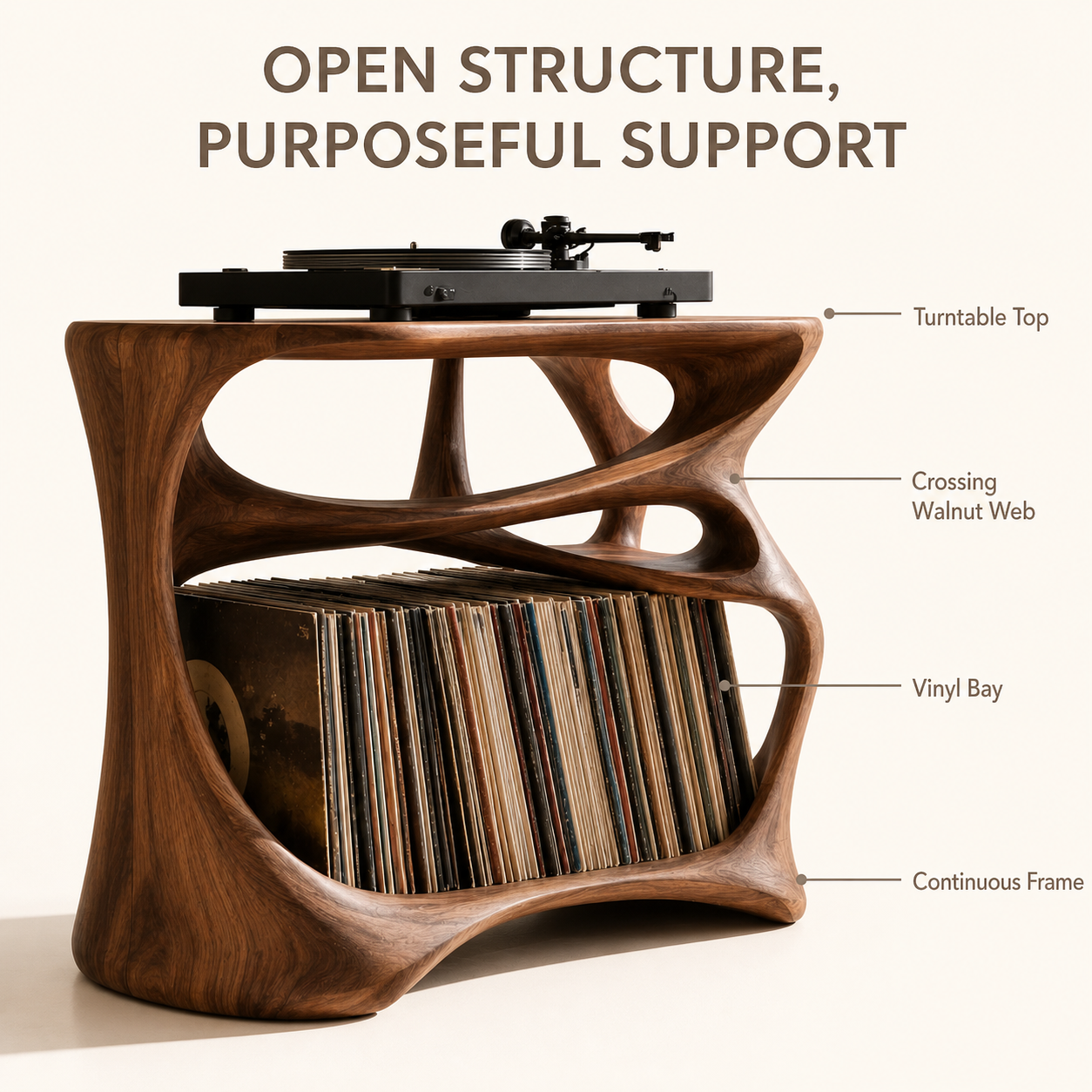 Rowan Hollow Form Record Stand - Design 013 - product image 08