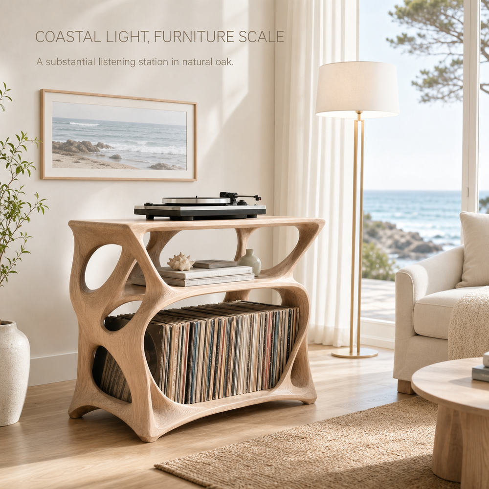 Liora Warm Walnut Vinyl Stand - Design 014 - product image 03
