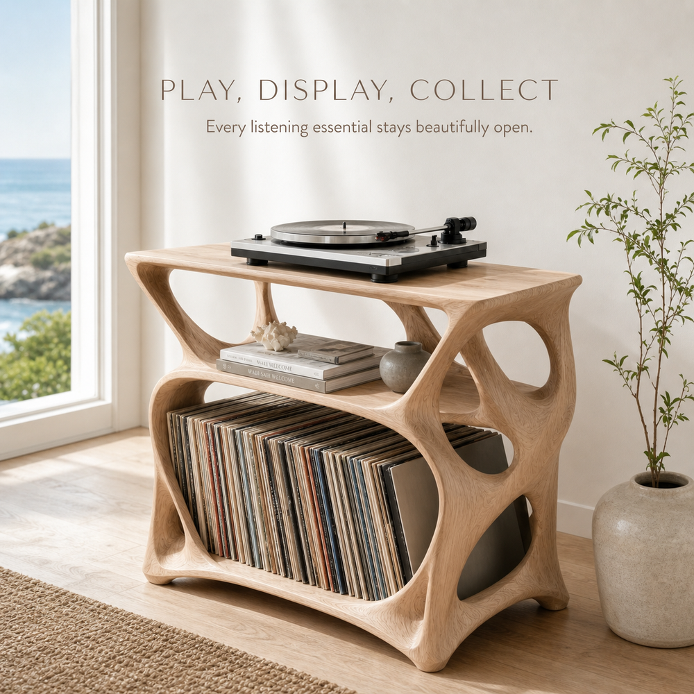 Liora Warm Walnut Vinyl Stand - Design 014 - product image 06