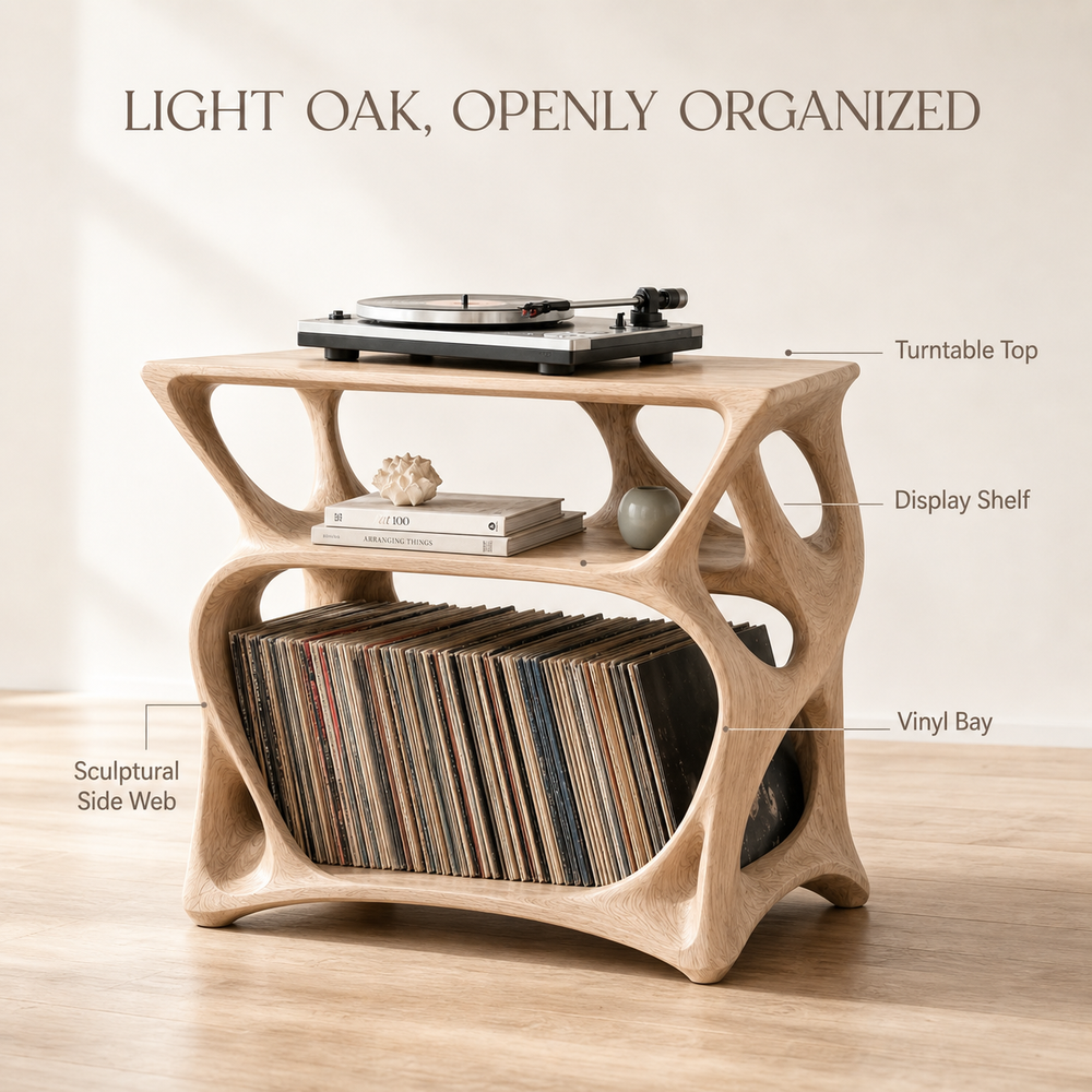 Liora Warm Walnut Vinyl Stand - Design 014 - product image 08