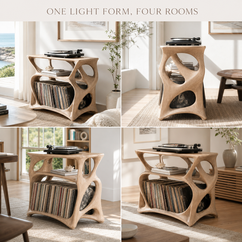 Liora Warm Walnut Vinyl Stand - Design 014 - product image 09