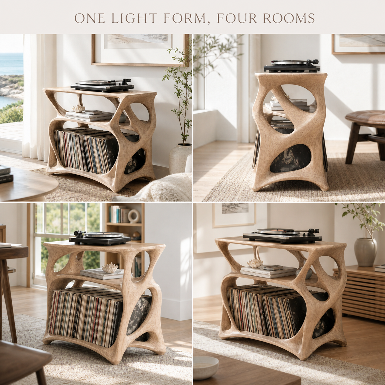 Liora Warm Walnut Vinyl Stand - Design 014 - product image 09