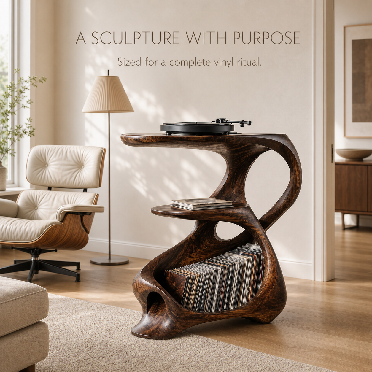 Soren Rounded Record Player Stand - Design 015 - product image 03