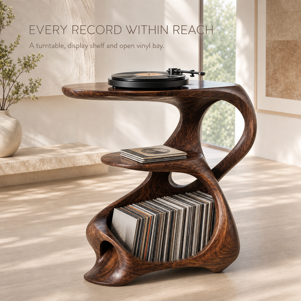 Soren Rounded Record Player Stand - Design 015 - product image 06
