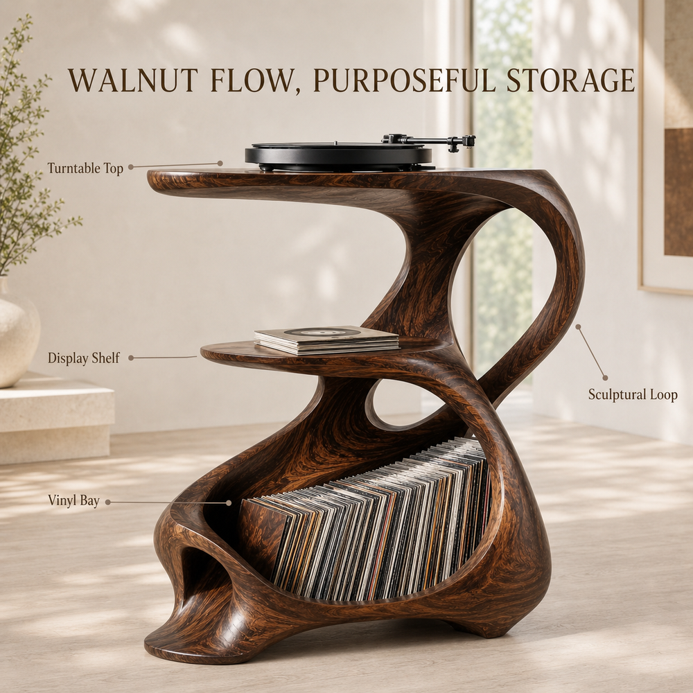 Soren Rounded Record Player Stand - Design 015 - product image 08
