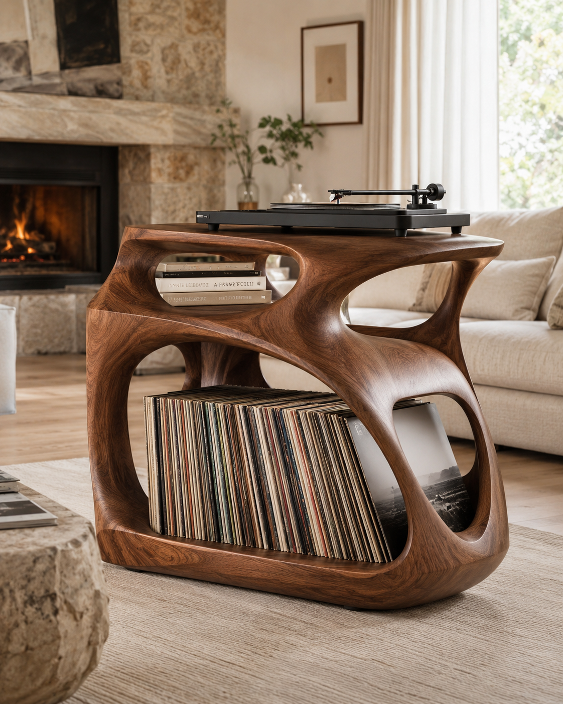 Brielle Sculpted Record Stand - Design 020 - product image 03