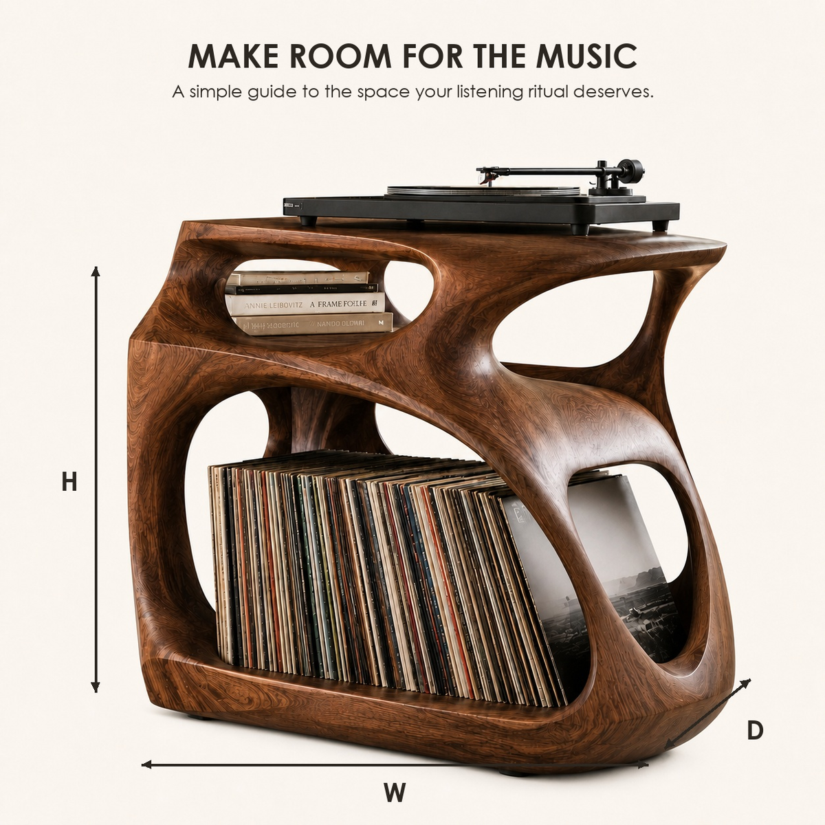 Brielle Sculpted Record Stand - Design 020 - product image 07