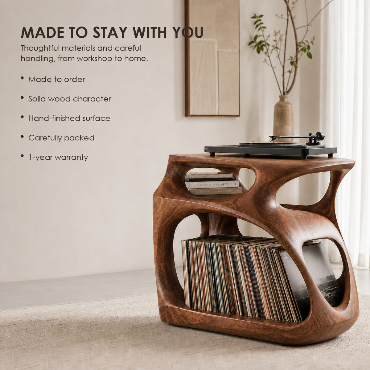Brielle Sculpted Record Stand - Design 020 - product image 08