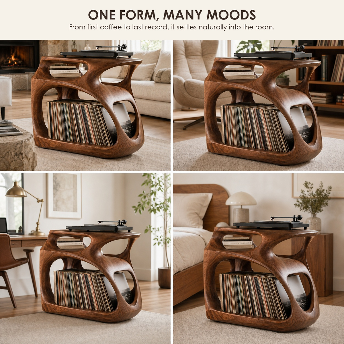 Brielle Sculpted Record Stand - Design 020 - product image 09