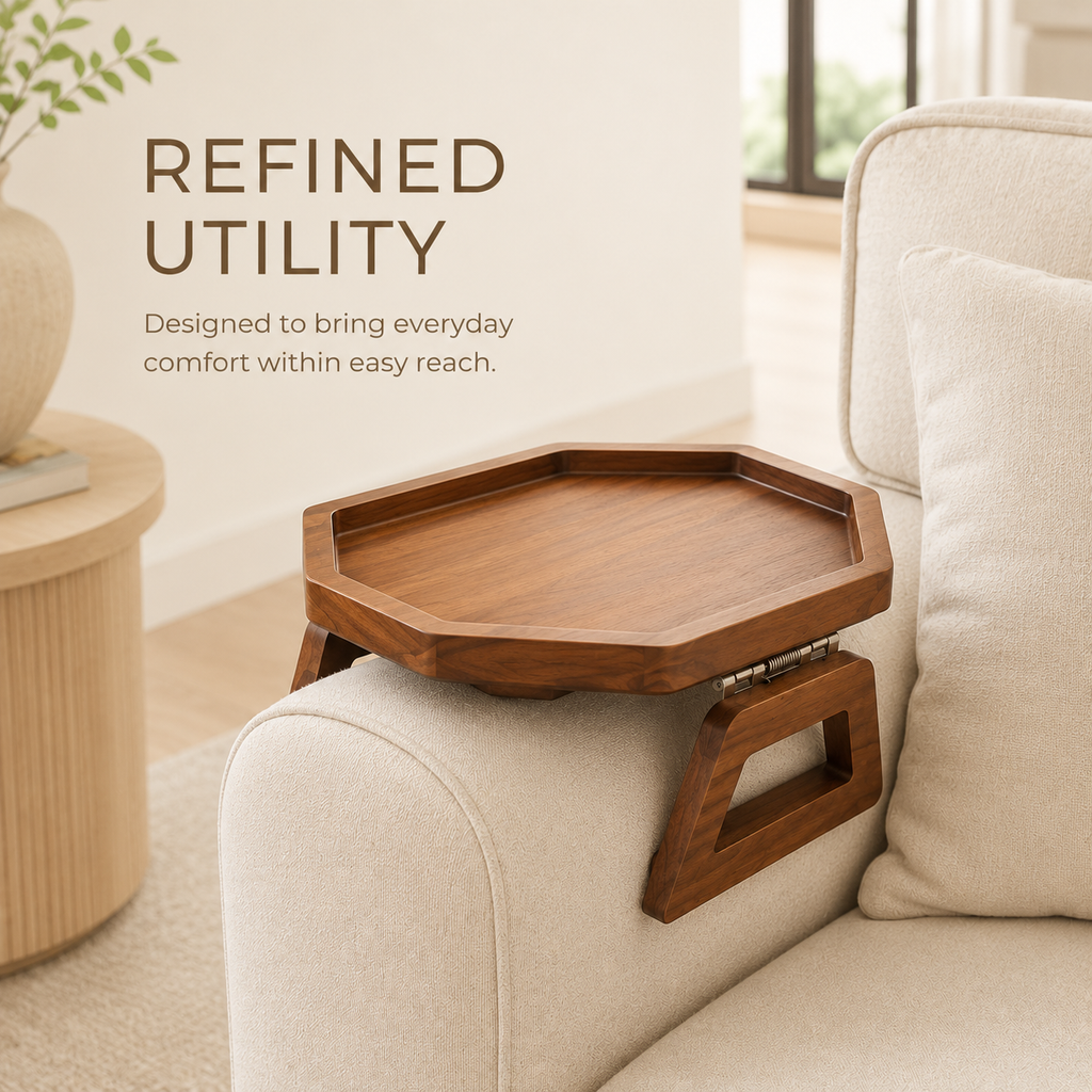 Aurelle Solid Wood Sofa Tray - product image 03