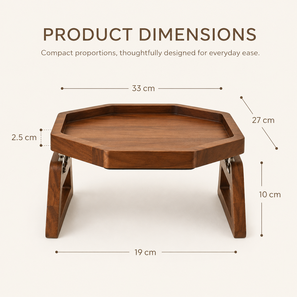 Aurelle Solid Wood Sofa Tray - product image 06