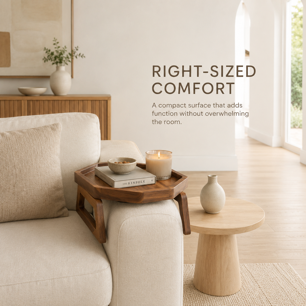Aurelle Solid Wood Sofa Tray - product image 08