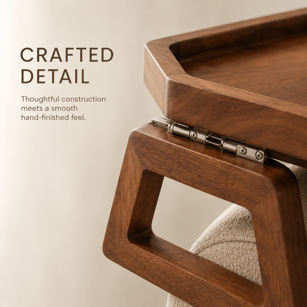 Aurelle Solid Wood Sofa Tray - product image 09
