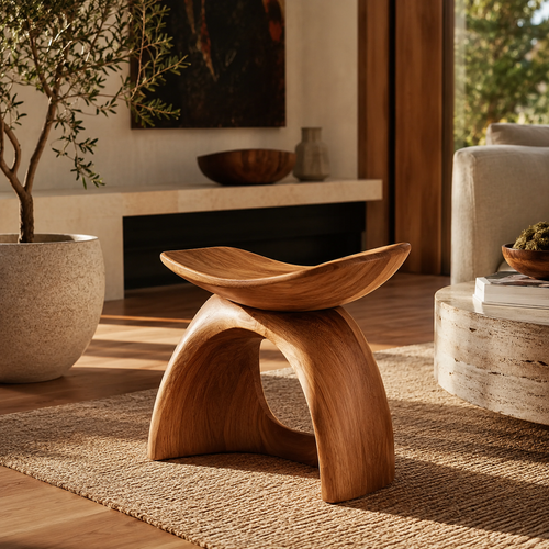Alden Solid Wood Shower Bench - Design 001 - main view