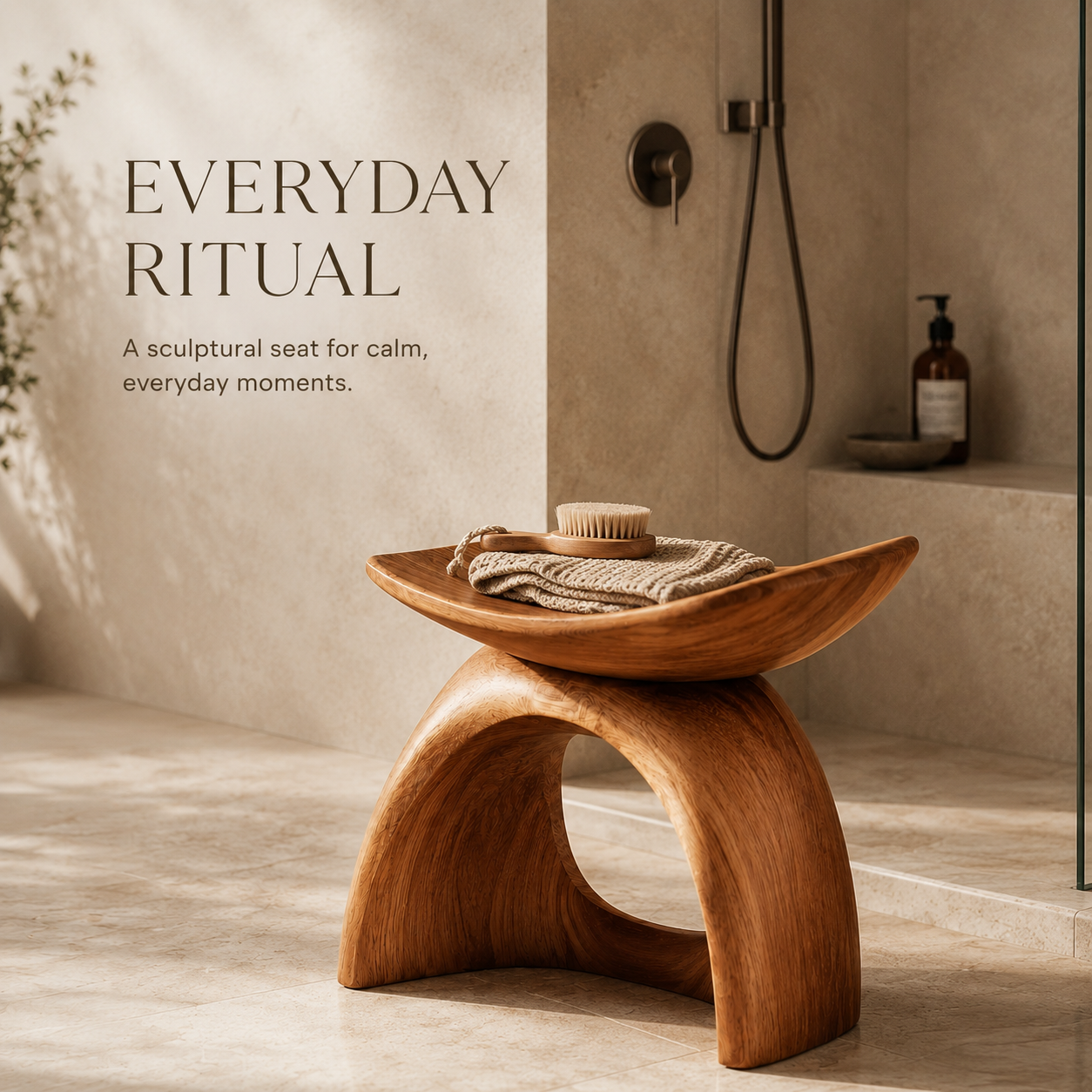 Alden Solid Wood Shower Bench - Design 001 - product image 07