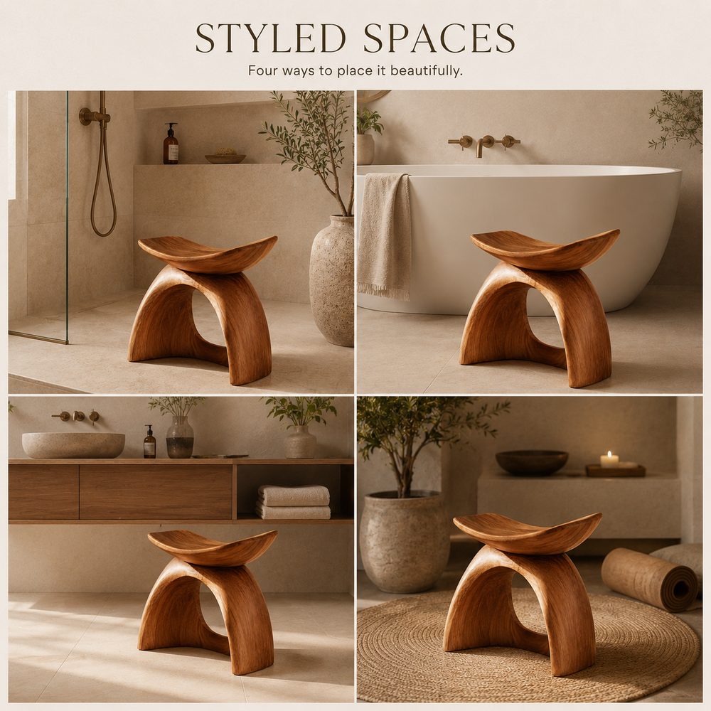 Alden Solid Wood Shower Bench - Design 001 - product image 08