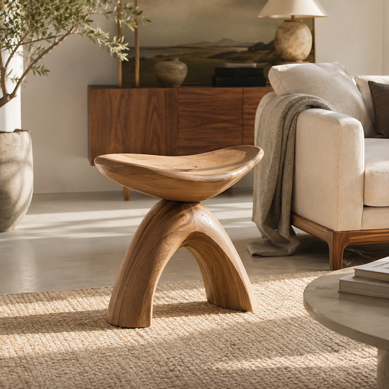 Mira Organic Bathroom Bench - Design 002 - main view