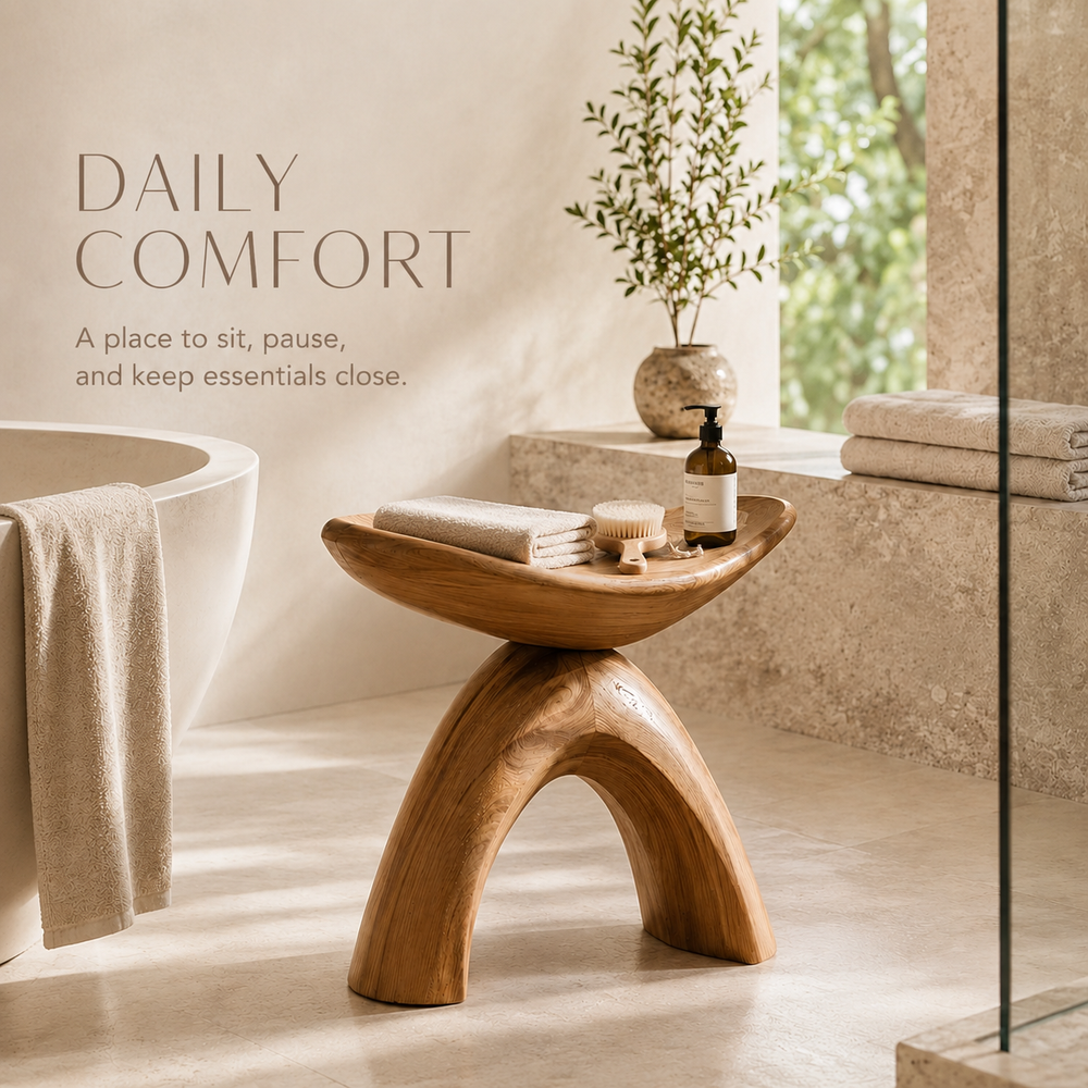 Mira Organic Bathroom Bench - Design 002 - product image 11