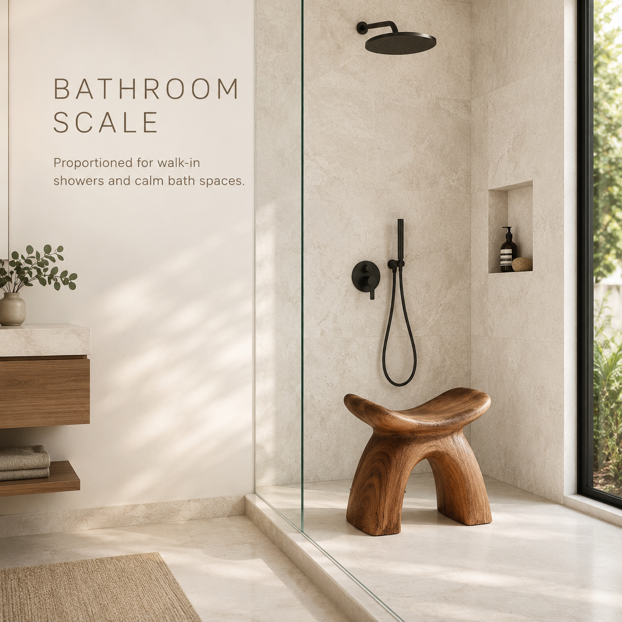 Rowan Sculptural Shower Seat - Design 003 - product image 05