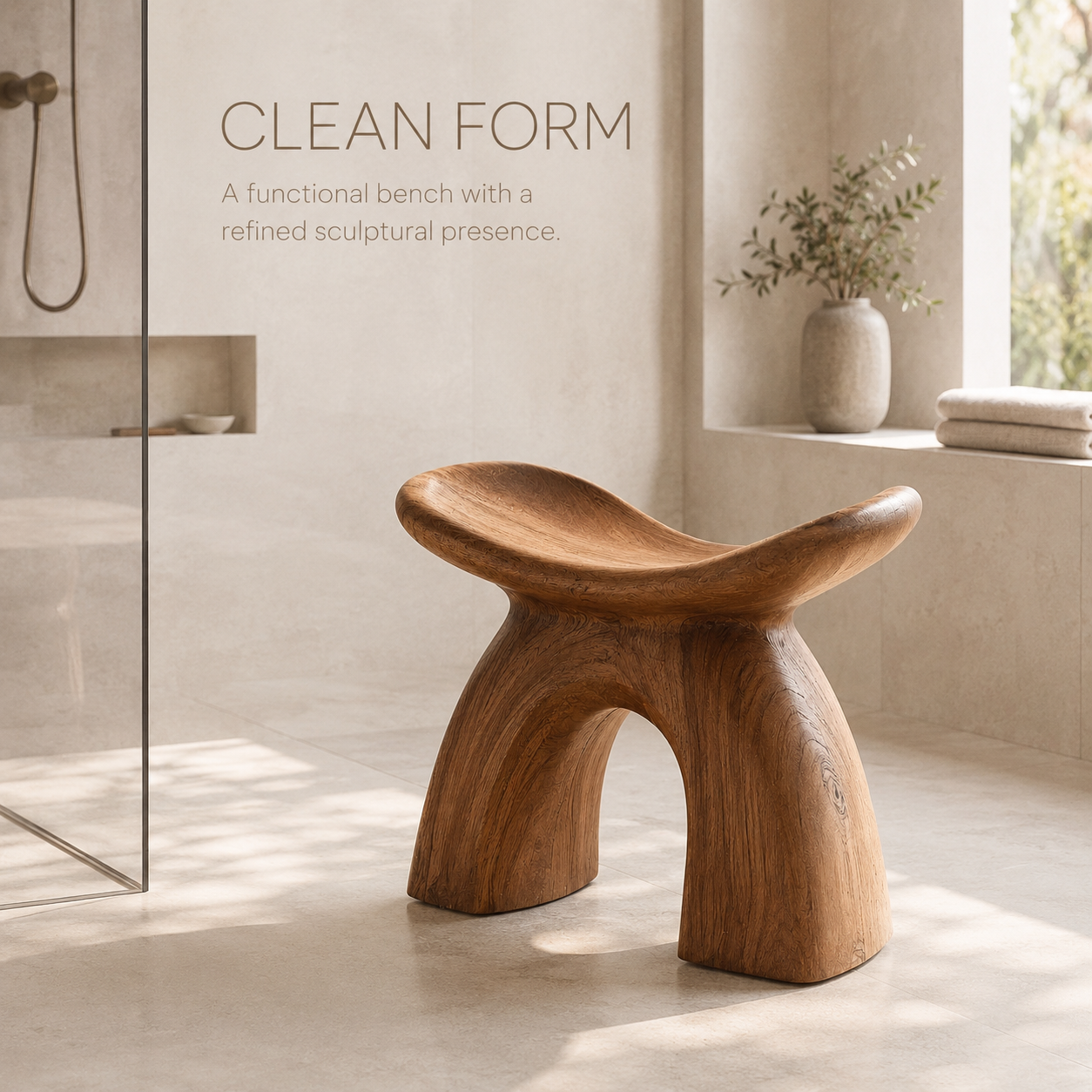 Rowan Sculptural Shower Seat - Design 003 - product image 10