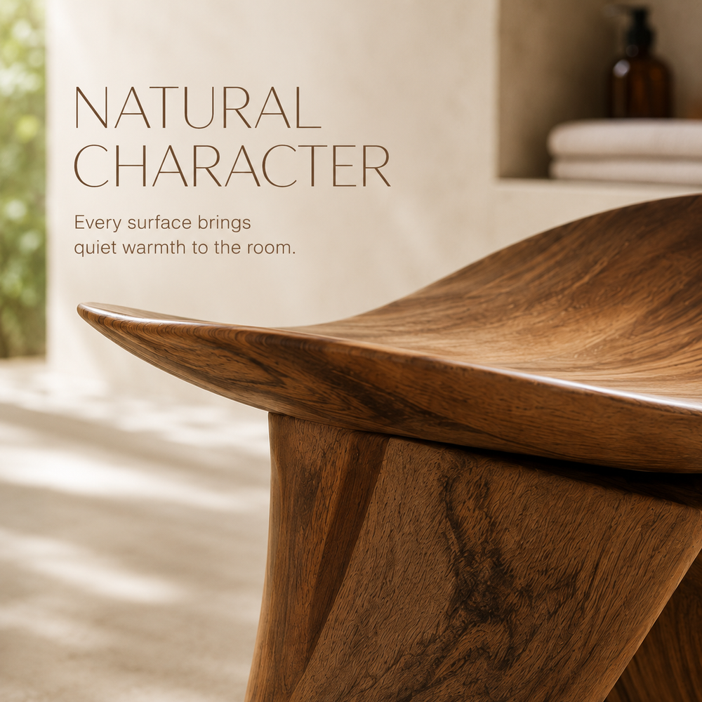 Liora Warm Wood Spa Bench - Design 004 - product image 02