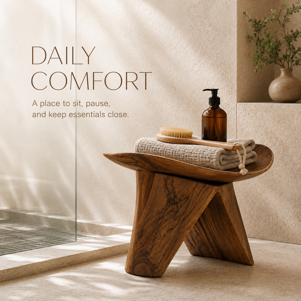 Liora Warm Wood Spa Bench - Design 004 - product image 05