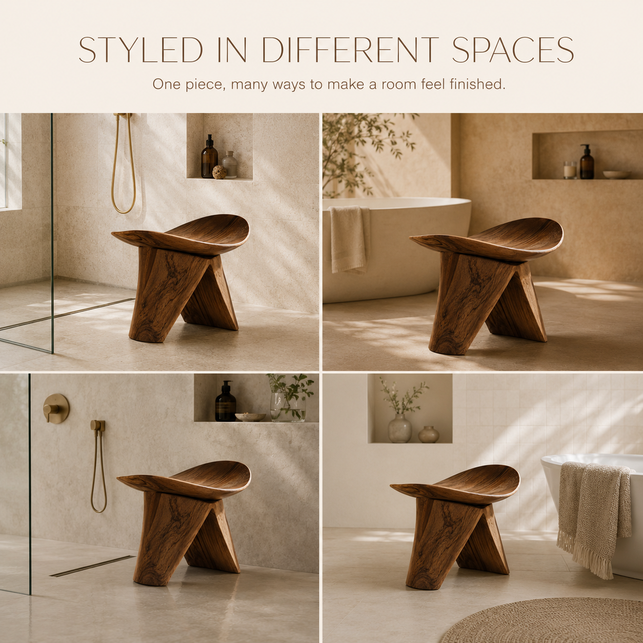Liora Warm Wood Spa Bench - Design 004 - product image 10