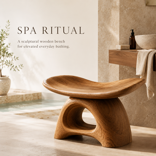 Soren Rounded Shower Bench - Design 005 - main view