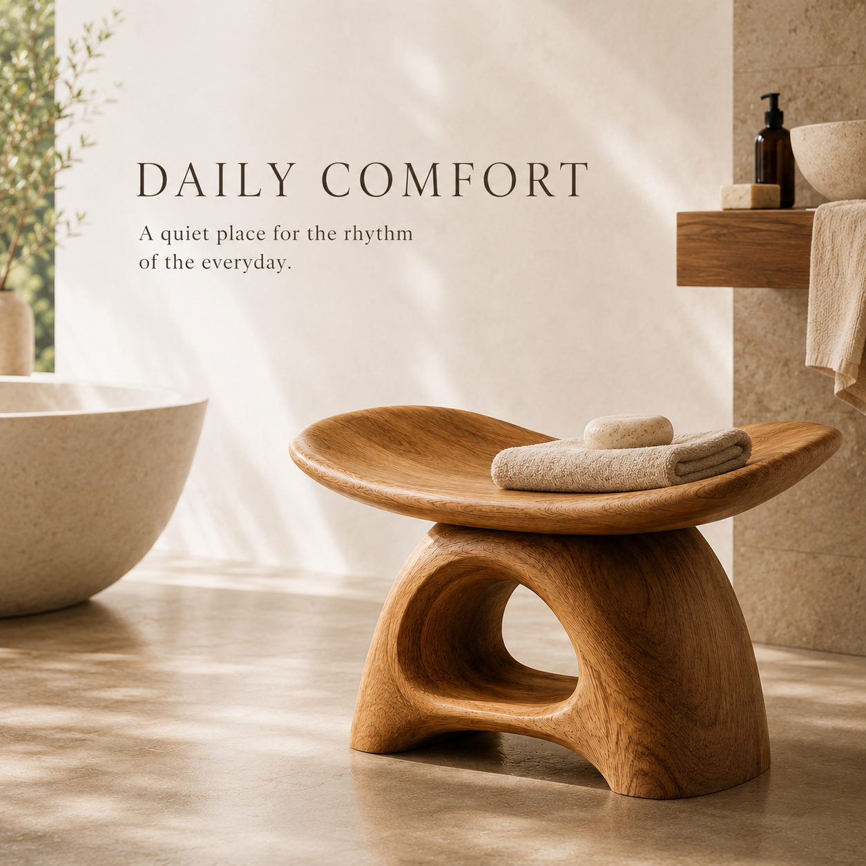 Soren Rounded Shower Bench - Design 005 - product image 02