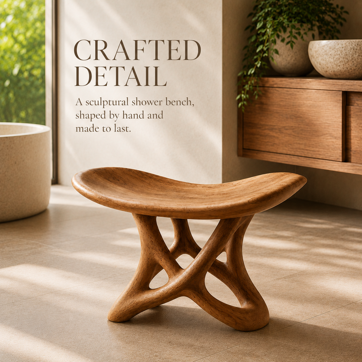 Veyra Soft Curve Shower Bench - Design 007 - product image 05