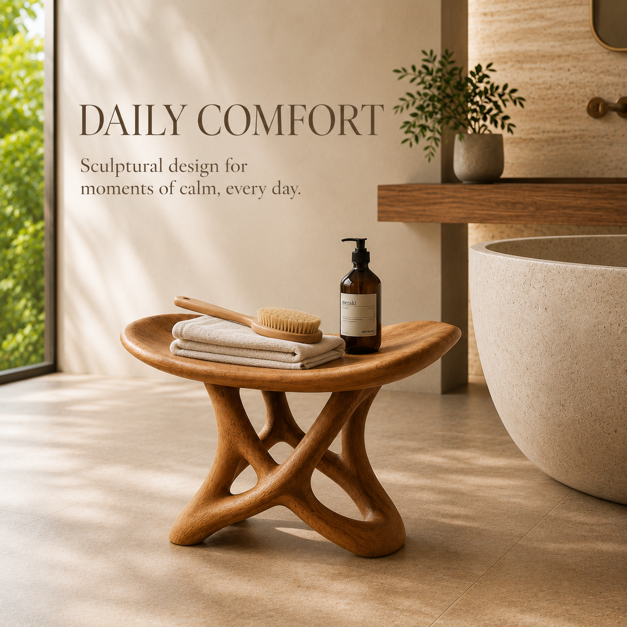 Veyra Soft Curve Shower Bench - Design 007 - product image 06