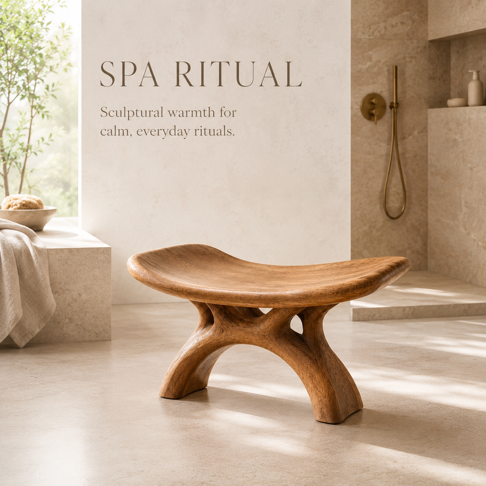 Calder Organic Modern Shower Bench - Design 008 - main view
