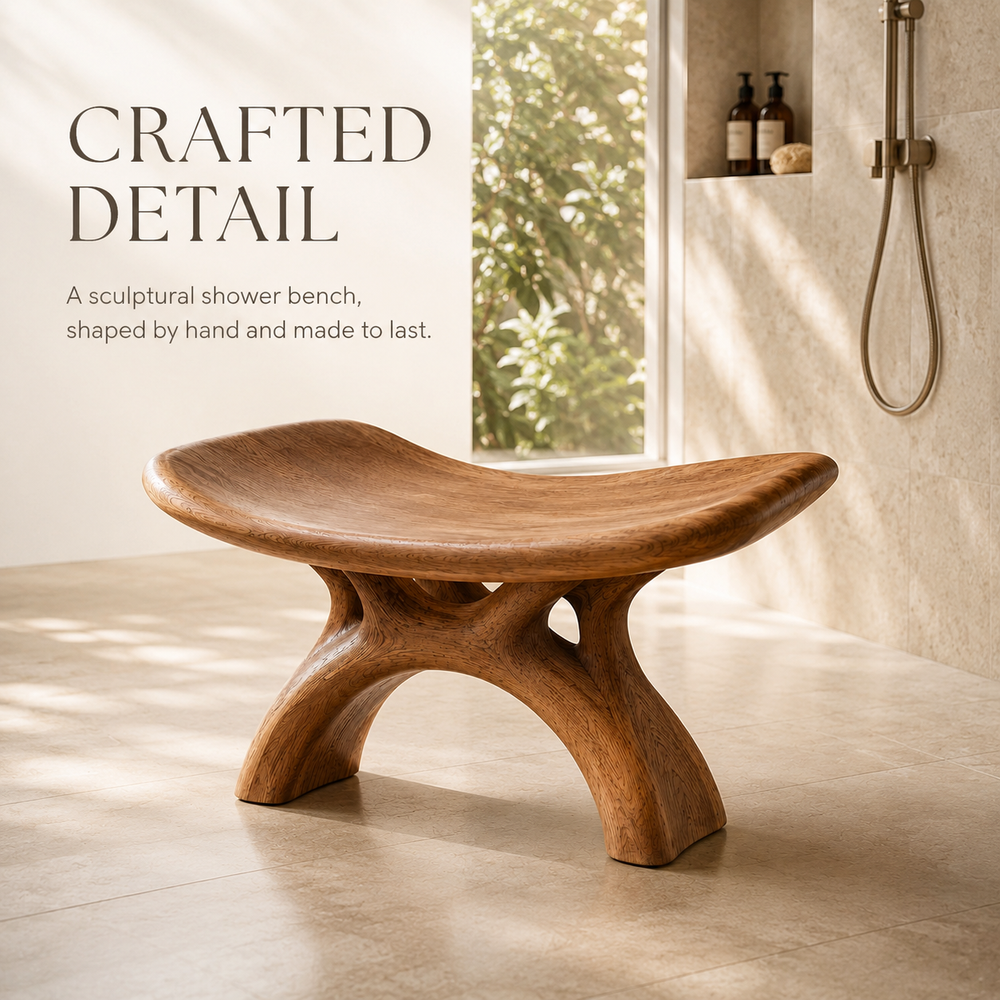 Calder Organic Modern Shower Bench - Design 008 - product image 05