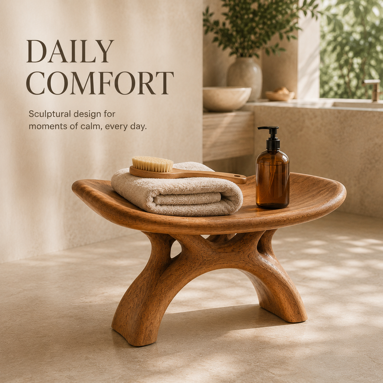 Calder Organic Modern Shower Bench - Design 008 - product image 06
