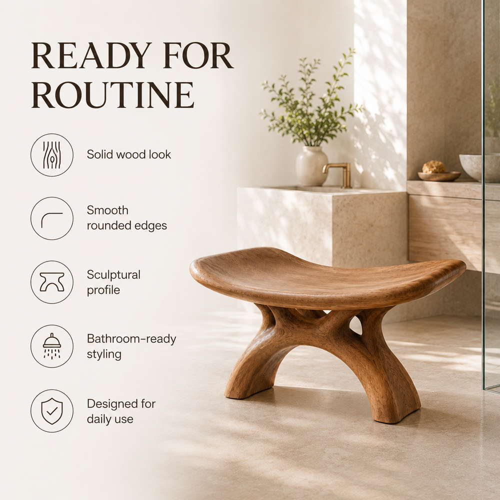 Calder Organic Modern Shower Bench - Design 008 - product image 08