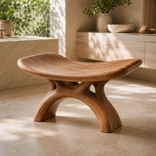 Calder Organic Modern Shower Bench - Design 008 - main view