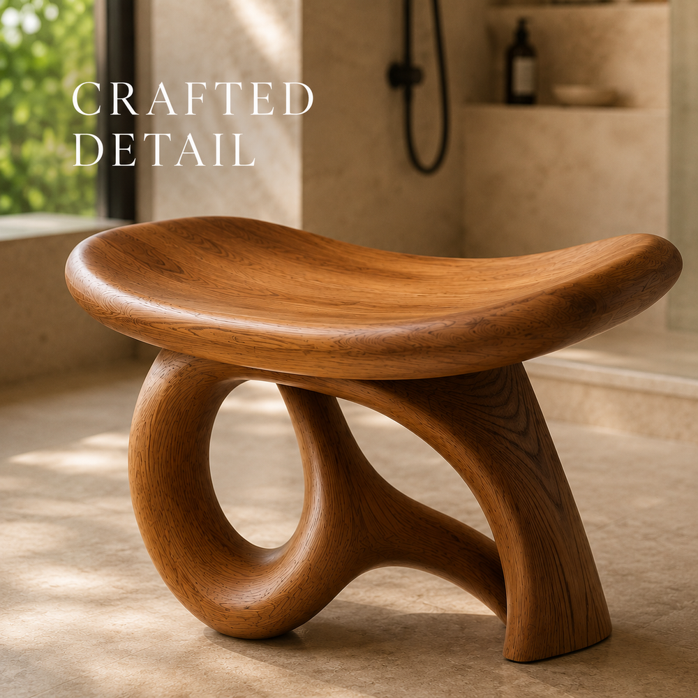 Alden Solid Wood Shower Bench - Design 011 - product image 04